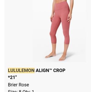Lulu Align Crop legging